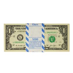Pack of (100) Consecutive 2013 $1 Federal Reserve STAR Notes San Francisco