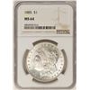 Image 1 : 1885 $1 Morgan Silver Dollar Coin NGC MS64