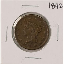1842 Braided Hair Large Cent Coin