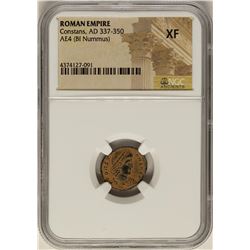 Constans, 337-350 AD Ancient Roman Empire Coin NGC XF