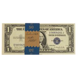 Pack of (50) Consecutive 1935G w/ Motto $1 Silver Certificate Notes