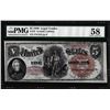 Image 1 : 1880 $5 Woodchopper Legal Tender Note Fr.70 PMG About Uncirculated 58