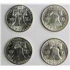 Image 2 : (4) FRANKLIN HALF DOLLARS