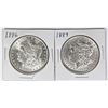 Image 1 : 1886 AND 1889 MORGAN SILVER DOLLARS