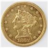 Image 1 : 1867-S $2.50 GOLD LIBERTY