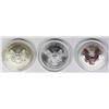 Image 2 : 3 COLORIZED AMERICAN SILVER EAGLES