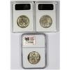 Image 2 : THREE WALKING LIBERTY HALF DOLLARS