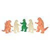 Image 1 : GODZILLA 1954, 1964, 1989, 2000, 2002 (GMK) EXCLUSIVES Vinyl 5 figure Set (Unpainted & Glow)