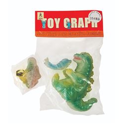 GODZILLA 1964/MOTHRA LARVA Toy Graph Vinyl Figure in Original Carded Bag (Glow Wonderfest Exclusive)