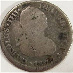 1800 Peru 8 Reales Silver Coin
