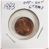 Image 1 : Off Center 1983 Lincoln Cent Error Coin