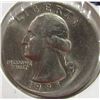 Image 1 : Off Center 1985 Washington Qtr Error Coin