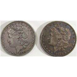 1878 7TF, 1878-S REV. 78 Morgan Dollars