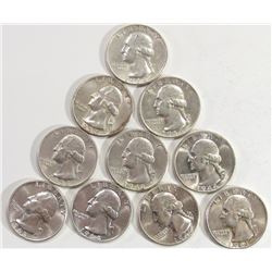 10- Washington Qtrs, Mixed Dates