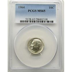 1964 PCGS DIME MS65