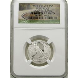 2015 S SILVER QUARTER BLUE RIDGE