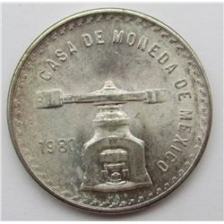 1980 MEXICO SILVER UNA ONZA PURA SILVER