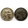 Image 1 : 2-BUFFALO/INDIAN 1oz .999 SILVER ROUNDS