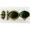 Image 1 : 4-ANTIQUE STERLING RINGS WITH GREEN STONES!