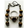 Image 1 : STERLING TIGER EYE RING AND EARRING SET