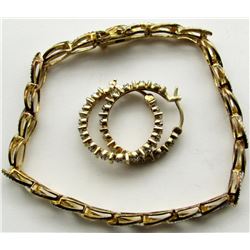 MATCHING STERLING EARRING AND BRACELET