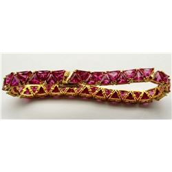 BEAUTIFUL FLASHY STERLING 8" BRACELET W/