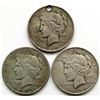 Image 1 : 3 - CIRC OR BETTER SILVER DOLLARS;