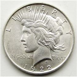 1922 PEACE DOLLAR AU
