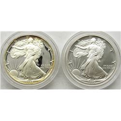 1986 & 1990 PROOF AMERICAN SILVER EAGLE