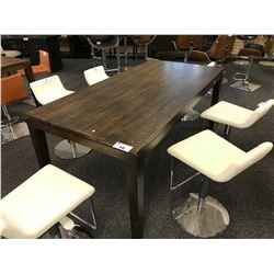 MILANO ENGLISH PLANKED WALNUT 6' X 3' DINING TABLE