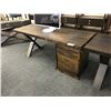 Image 2 : AURORA WALNUT 6' X 2.5' OPEN EXECUTIVE DESK