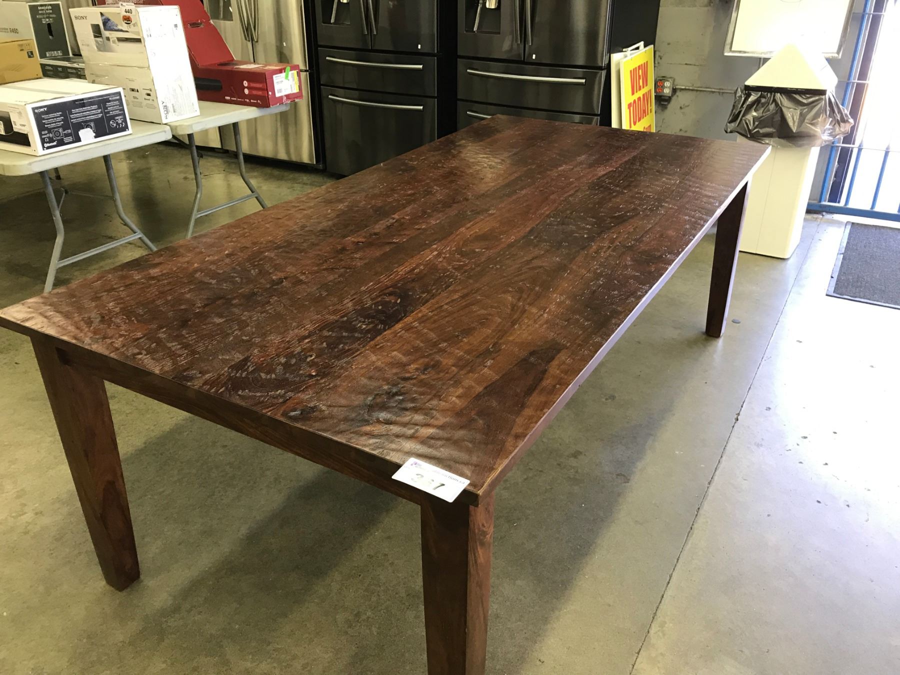 Handscraped Rustic Table 7FT CHERRY HANDSCRAPED DINING ROOM TABLE