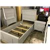 Image 1 : MAGNUSSEN GRAYLYN GREY SINGLE BED FRAME WITH MATCHING ILLUMINATED NIGHT STAND