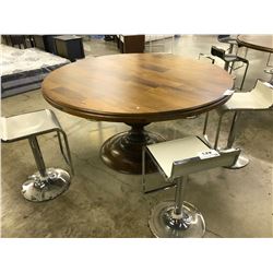 MAGNOLIA 60" ROUND LIGHT WALNUT DINING ROOM TABLE