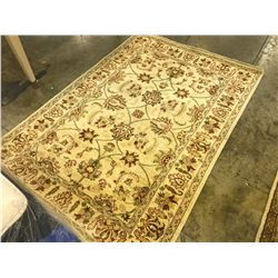 TAUPE SARUGH ANTIQUE PATTERNED AREA RUG 6' X 4' GALLERY PRICE $2580