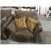 Image 2 : NEWChoco Sofa, Love Seat Set and Sofa Chair w/ Throw Pillows Lot of 3