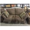 Image 3 : NEWChoco Sofa, Love Seat Set and Sofa Chair w/ Throw Pillows Lot of 3
