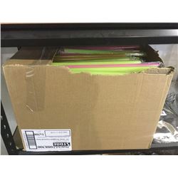 Case of Stone 11" Stout Wrapped Assorted Neon Drinking Straws
