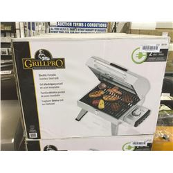 Grill Pro Electric Portable Stainless Steel Grill