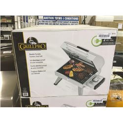 Grill Pro Electric Portable Stainless Steel Grill