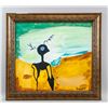 Image 3 : American Surrealist Oil on Canvas Signed Illegibly