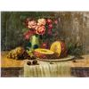 Image 1 : 19th Century Oil on Canvas Still Life Flowers
