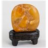 Image 2 : Chinese Shoushan Stone Carved Boulder with Stand