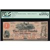 Image 1 : 1800's $1 City of Omaha Obsolete Note PCGS 63PPQ