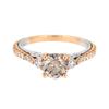 Image 1 : 18KT Two Tone Gold 1.01ct Fancy Brown Diamond Ring