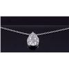 Image 1 : 14KT White Gold 0.25ctw Diamond Pendant with Chain