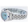 Image 9 : Rolex Ladies Stainless Steel Blue Stamp Diamond & Ruby Datejust Wristwatch