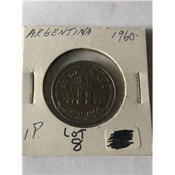 1960 Argentina Un Peso High Grade Coin