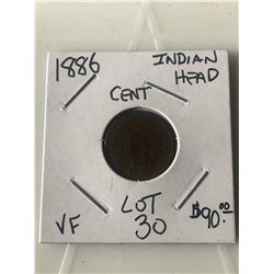 1886 Indian Head Cent Very Fine Grade