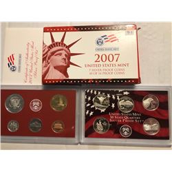 2007 US Silver Proof Set 14 Coins in Original Box